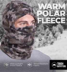 Men's Heavyweight Fleece Camo Winter Face Mask Cover