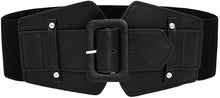 Load image into Gallery viewer, Stretchy Black Wide Waist Buckle Belt