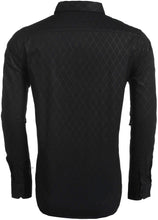 Load image into Gallery viewer, Men&#39;s Business Black Long Sleeve Slim Fit Shirt