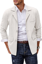 Load image into Gallery viewer, Classic White Notched Lapel Men&#39;s Casual Sport Coat