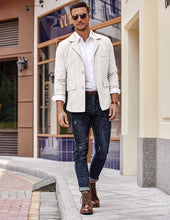 Load image into Gallery viewer, Classic White Notched Lapel Men&#39;s Casual Sport Coat