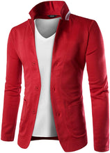 Load image into Gallery viewer, Men&#39;s Slim Fit Red Long Sleeve Lightweight Blazer Jacket