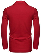 Load image into Gallery viewer, Men&#39;s Slim Fit Red Long Sleeve Lightweight Blazer Jacket