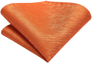 Lucas Paisley Novelty Orange Silk Men's Necktie Set