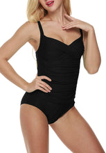 Load image into Gallery viewer, Elegant Port City Black Tummy Control One Piece Swimwear