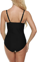 Load image into Gallery viewer, Elegant Port City Black Tummy Control One Piece Swimwear