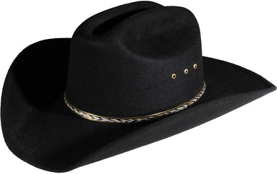Faux Felt Black Cowboy Hat