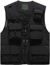Load image into Gallery viewer, Men&#39;s Green Outdoor Sleeveless Vest Jacket Multi Pockets