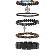 Load image into Gallery viewer, Jalen Tree of Life Hemp Cord Wood Beads Wristbands Bracelet