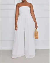 Load image into Gallery viewer, Wild Free White Off Shoulder Dress tube Loose Romper with Pockets Jumpsuit