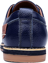 Load image into Gallery viewer, Classic Navy Blue Genuine Cow Leather Men&#39;s Dress Shoes