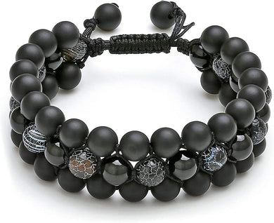 Matte Onyx Beads Obsidian Gemstone Healing Crystals Bracelet