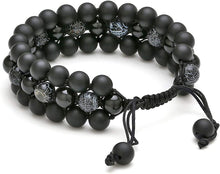Load image into Gallery viewer, Matte Onyx Beads Obsidian Gemstone Healing Crystals Bracelet