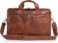 Load image into Gallery viewer, Satchel Tan Leather Premium Messenger Bags