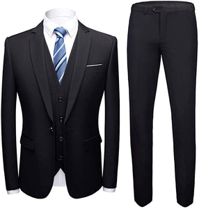 Men's Stefano 3pc Slim Fit Hunter Green Blazer/Pants Formal Suit