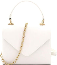 Load image into Gallery viewer, Mini Retro White Box Flap leather Satchel Crossbody Handbag