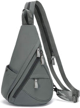 Load image into Gallery viewer, Men&#39;s Grey Sling Bag Crossbody Backpack