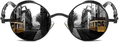 Stunners Black Frame Steampunk Polarized UV Sunglasses