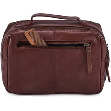 Load image into Gallery viewer, Brown Travel Pouch Organiser With Waterproof Lining Double Compartment