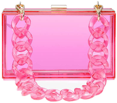 Pink Purse Clutch Vintage Banquet Handbag