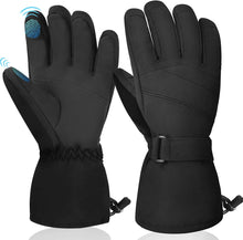 Load image into Gallery viewer, Black Ski Snowboard Cold Weather Gloves for Men