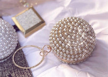 Load image into Gallery viewer, Superior Round Ball Bag Golden Pearl Purse