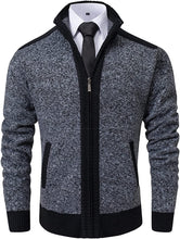 Load image into Gallery viewer, Men&#39;s Classic Dark Grey Soft Knitted Cardigan Sweater