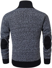Load image into Gallery viewer, Men&#39;s Classic Dark Grey Soft Knitted Cardigan Sweater