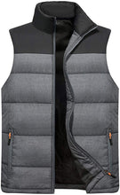 Load image into Gallery viewer, Men&#39;s Light Grey Outdoor Casual Stand Collar Padded Vest Coat