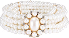 Load image into Gallery viewer, Silver Diamond Women&#39;s Dress Belt Pearl Bridal Beaded Shiny Diamond Waist Chain