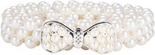Load image into Gallery viewer, Beaded Pearl Flower Women&#39;s Dress Belt Pearl Bridal Beaded Shiny Diamond Waist Chain
