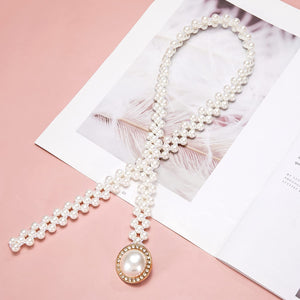 Flower Beaded Flower Women's Dress Belt Pearl Bridal Beaded Shiny Diamond Waist Chain