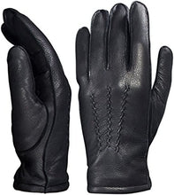 Load image into Gallery viewer, Winter Black - Fleece Lining Deerskin Leather Gloves