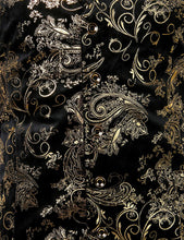 Load image into Gallery viewer, Men&#39;s Gold Metallic Paisley Sleeveless Formal Suit Vest