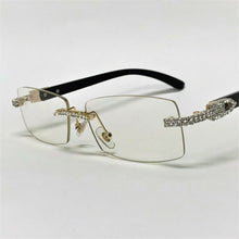 Load image into Gallery viewer, Men&#39;s Designer Style Clear Square Studded Frames