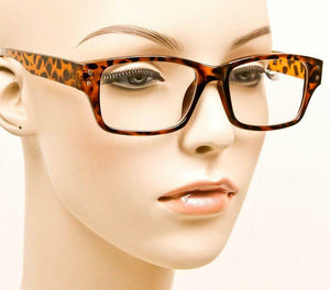 Black Square Rectangular Nerd Style Clear Lens Glasses