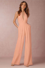 Load image into Gallery viewer, Giovanni Blue Halter Wide Leg Jumpsuit