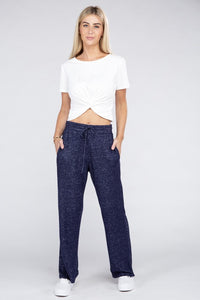 Casual Heather Gray Cozy Terry Lounge Pants