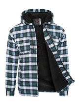 Load image into Gallery viewer, Men&#39;s White Flannel Sherpa Lining Jacket