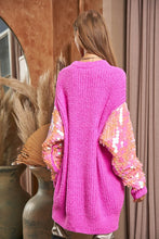 Load image into Gallery viewer, Sequin Sleeve Sweater Knit Tunic Top