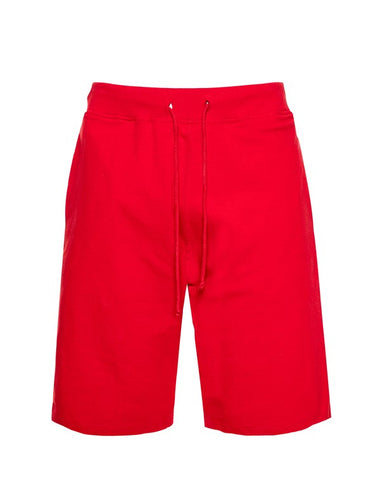 Men's Red Comfort Drawstring Jersey Short