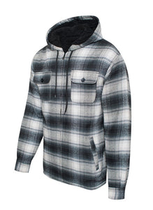 Men's White Flannel Sherpa Lining Jacket