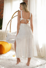 Load image into Gallery viewer, White Sleeveless Embroidered Maxi Dress