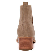 Load image into Gallery viewer, Khaki Faux Leather Closed Toe Ankle Booties