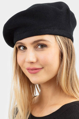 Lost In Paris Black Fashionable Beret Hat