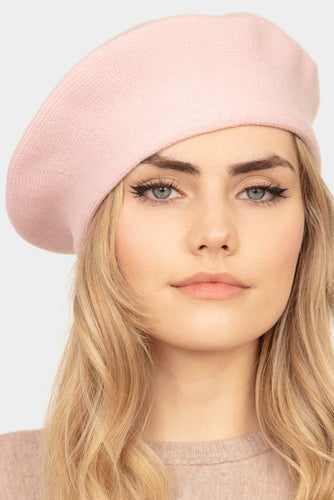 Lost In Paris Blush Pink Fashionable Beret Hat