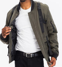 Load image into Gallery viewer, Men&#39;s Olive Green Tactical Utility Style Long Sleeve Jacket