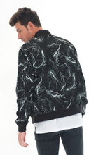 Load image into Gallery viewer, Men&#39;s Black Lightning Bomber Windbreaker Jacket