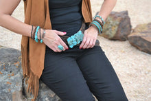 Load image into Gallery viewer, Turquoise Chunk on Cuff Ring