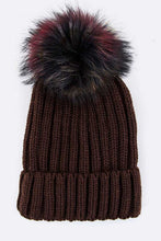 Load image into Gallery viewer, Mix Color EMMEZ Large Fur Pom Beanie